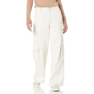NWT BLANKNYC Franklin Fit Cargo Pants‎ Textured Ivory Utility Style 28